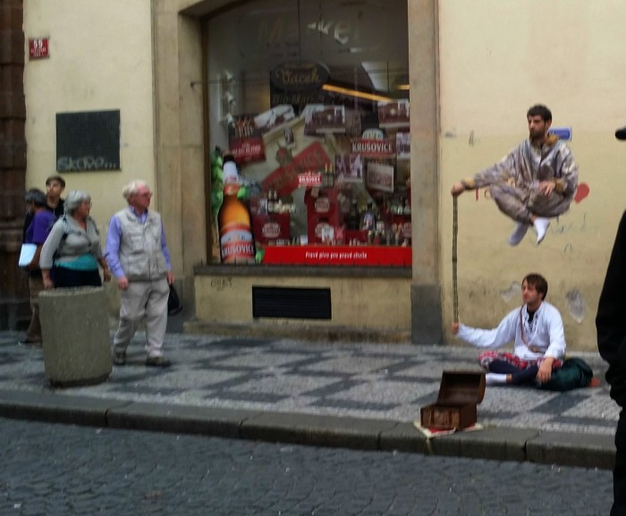 Prague street performers